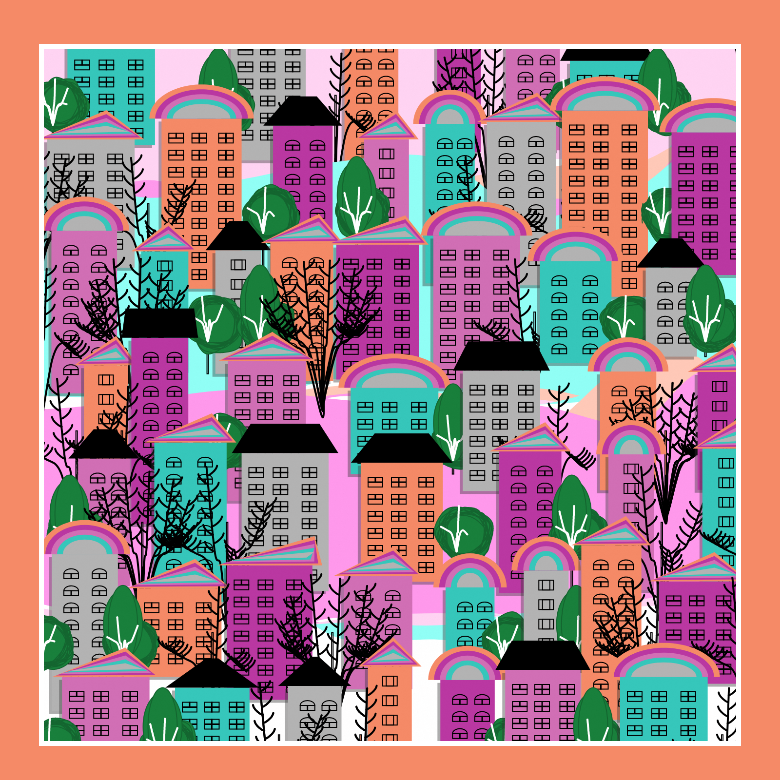 Colorful city #4 static token preview
