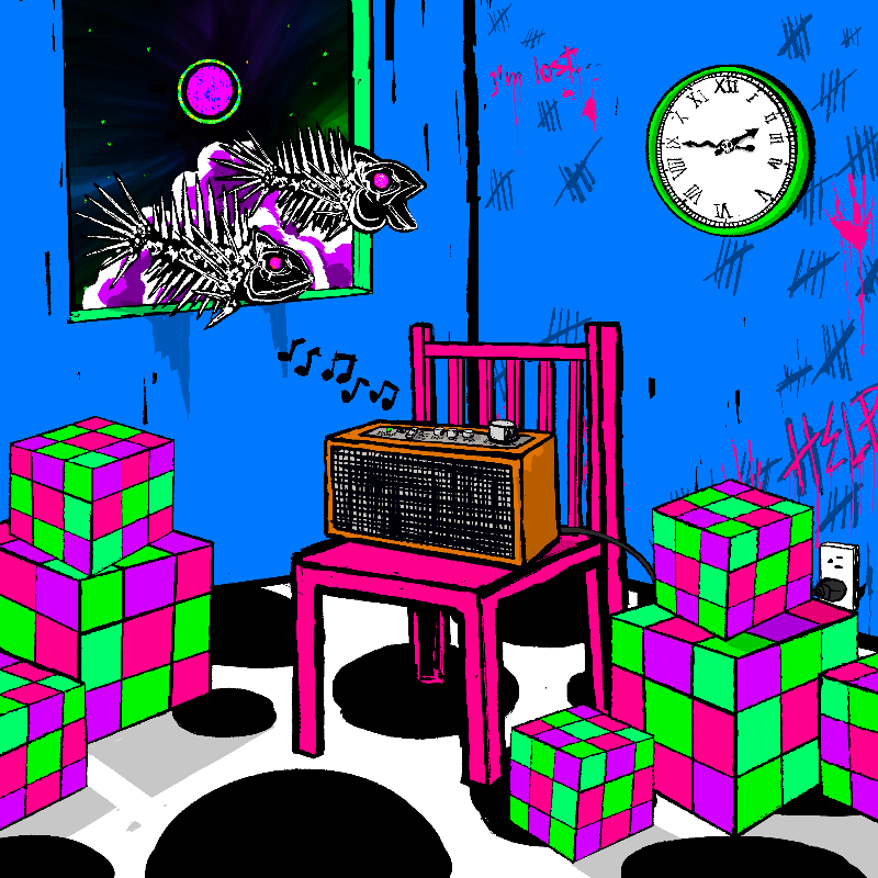 pink chair in the blue room #35 static token preview