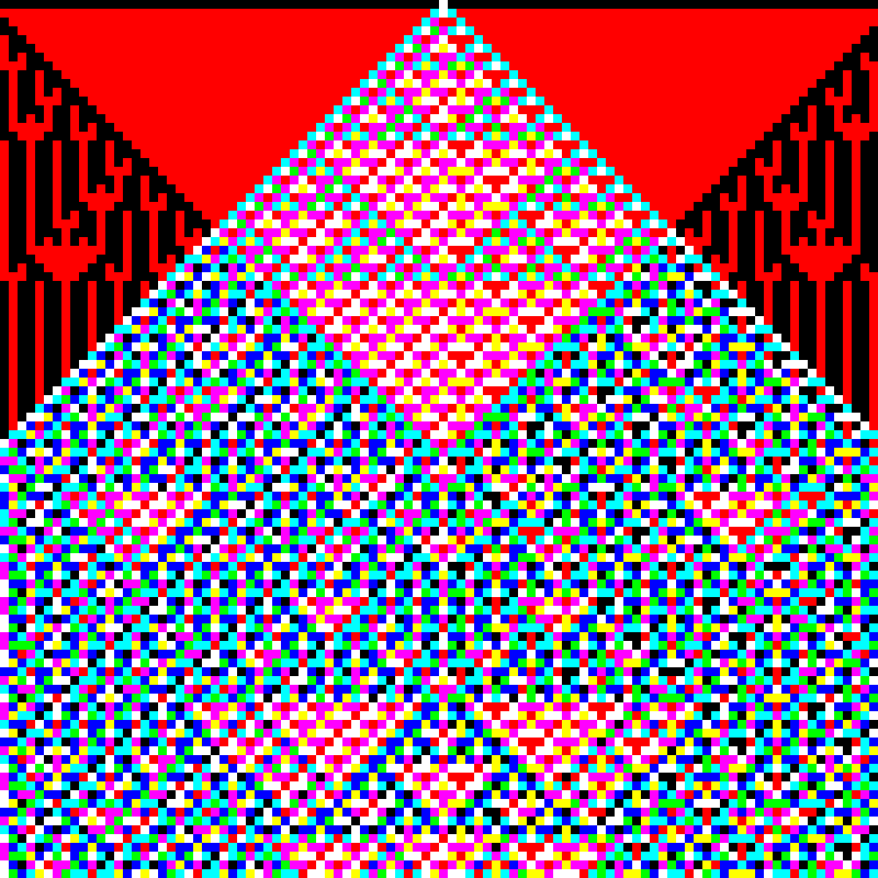 RGB Elementary Cellular Automaton #103 static token preview