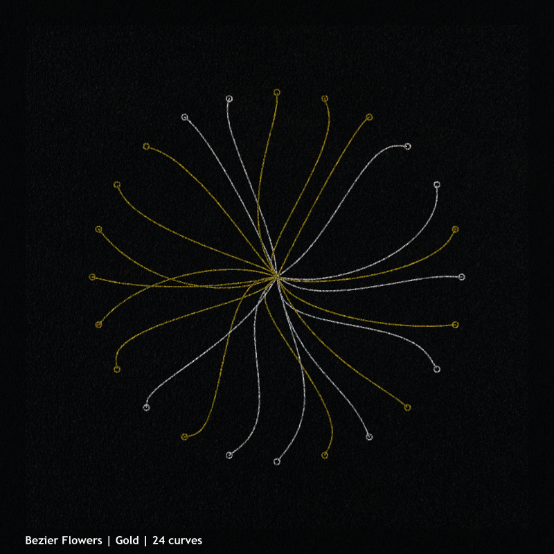 Bezier Flowers #4 static token preview