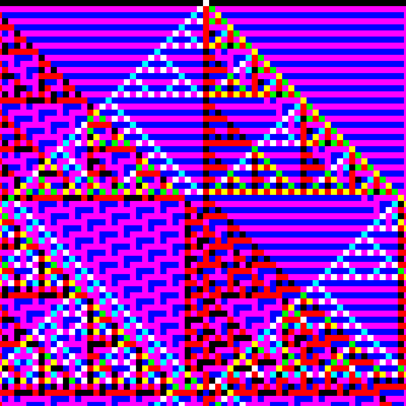 RGB Elementary Cellular Automaton #462 static token preview