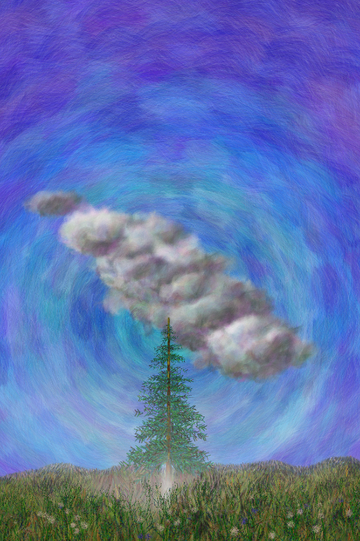 Tree and Cloud #106 static NFT preview