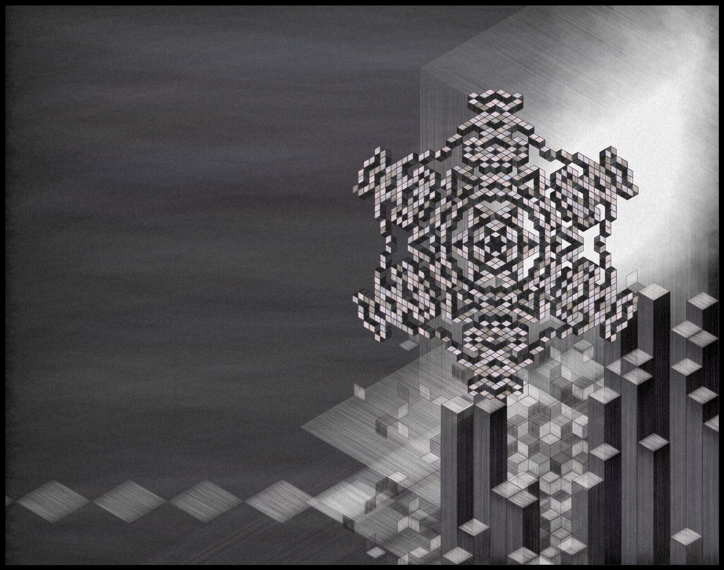 View From Our Window Depicted In Rhombuses #74 static NFT preview