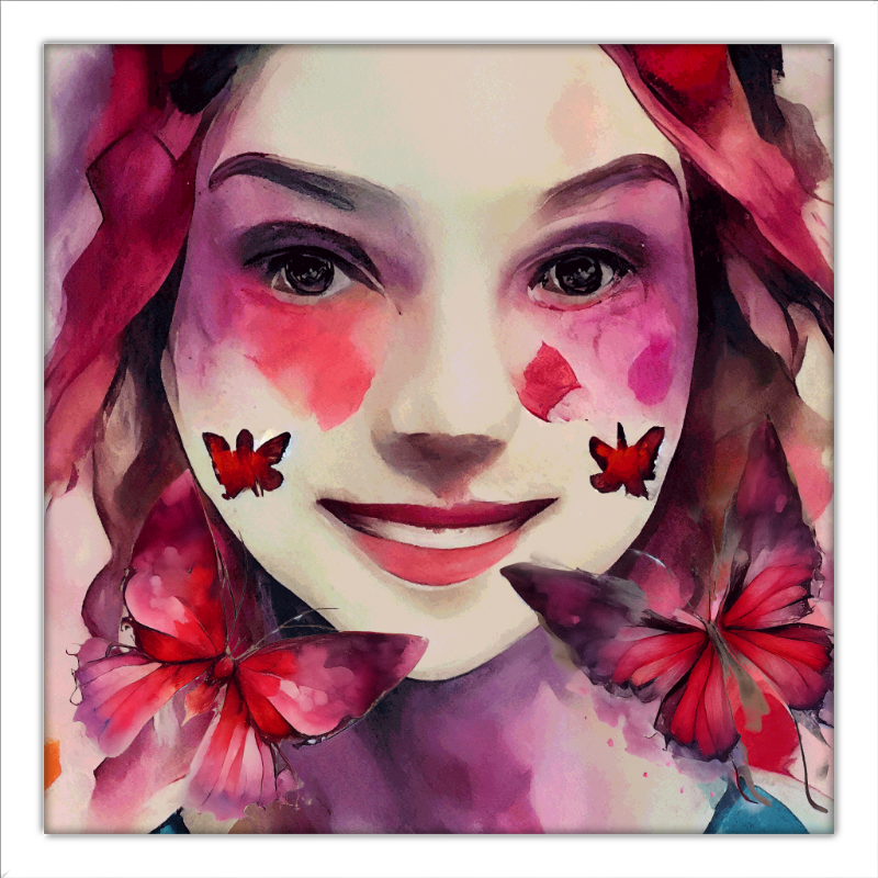 Alice and Magenta Butterflies #6 static token preview