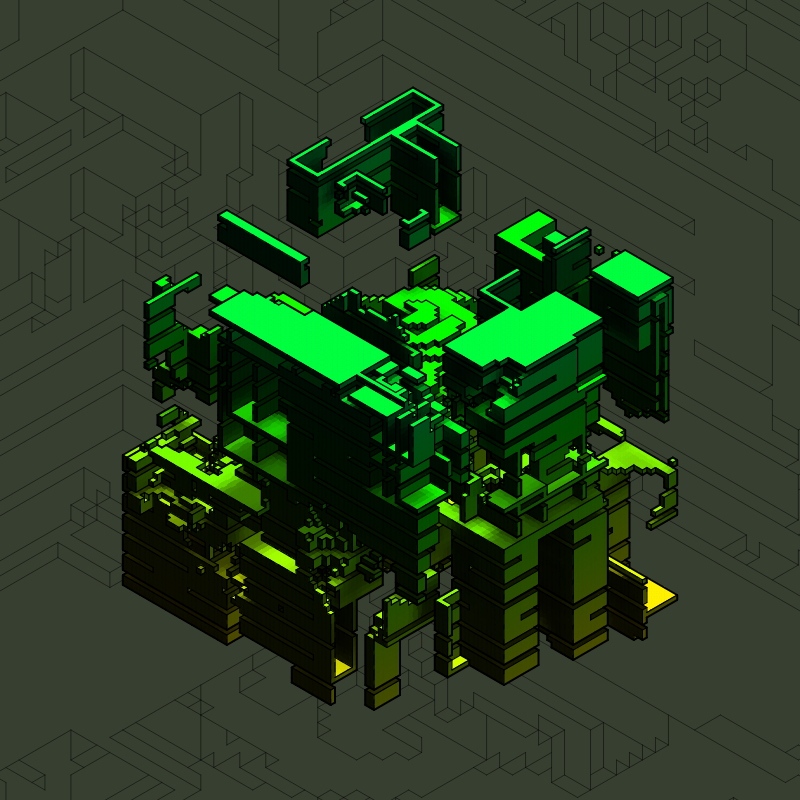 Isofrag generator series I #136 static NFT preview