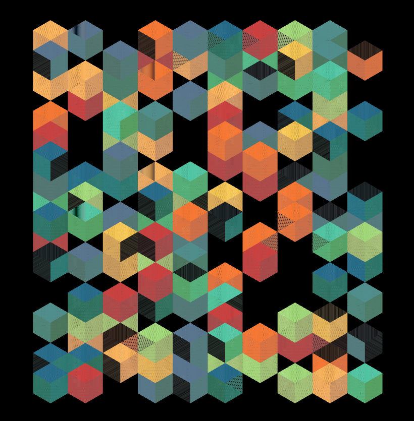 Stacked Cubes #81 static token preview