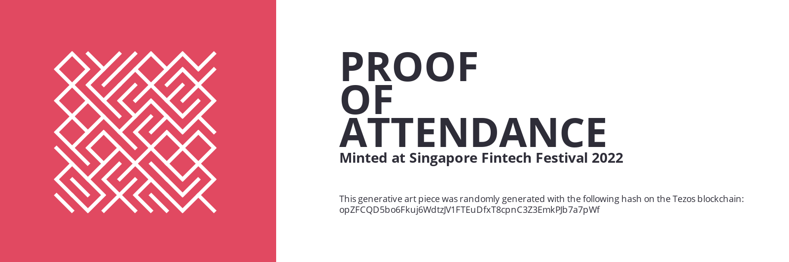 SFF2022 Proof of Attendance Token #1907 static token preview