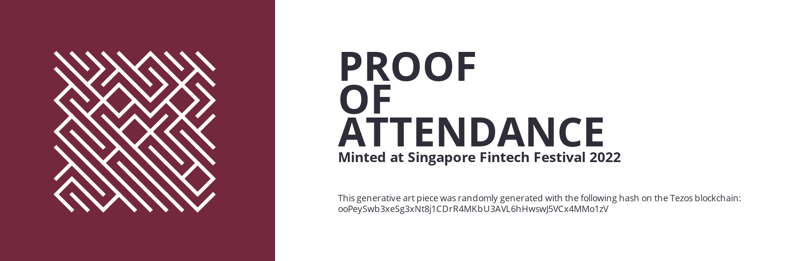 SFF2022 Proof of Attendance Token #2378 static token preview