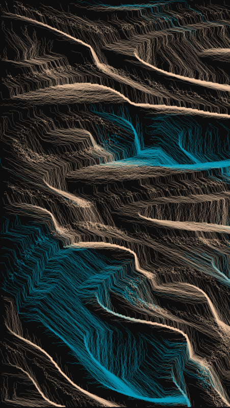 Algoscapes | Rock-face #363 static NFT preview