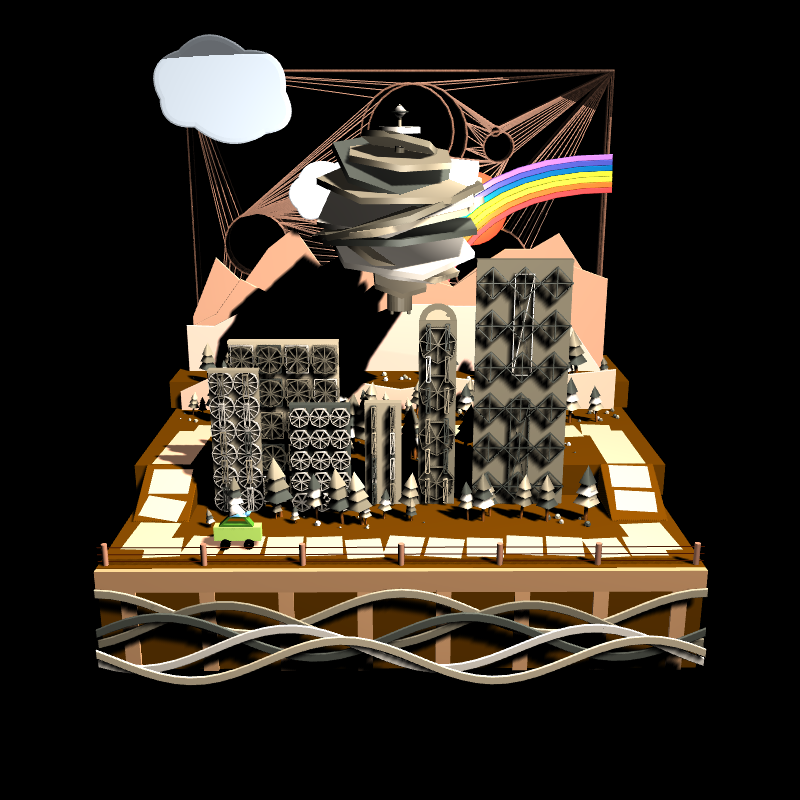 Paper Art 3D #140 static token preview