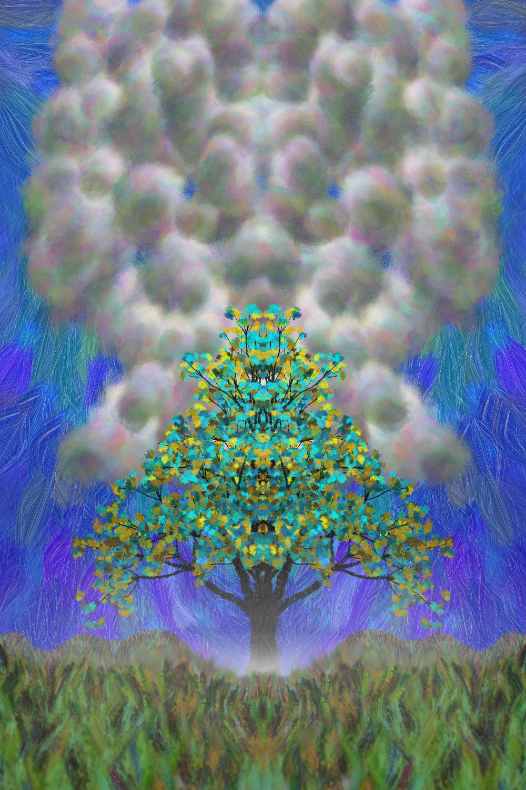 Tree and Cloud #52 static NFT preview