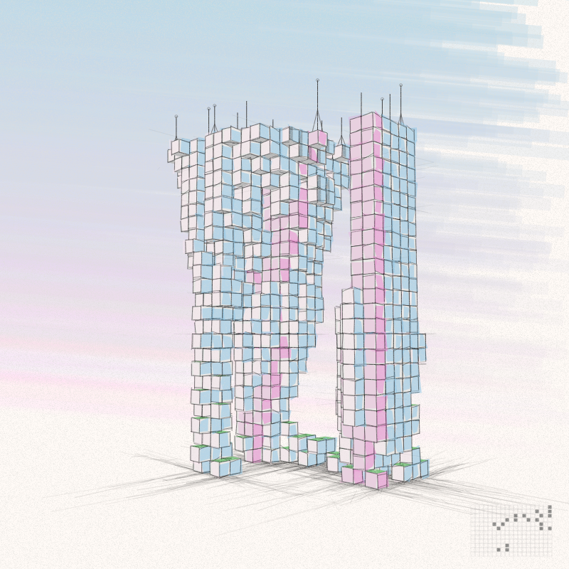 Cellular Skyscrapers #141 static NFT preview