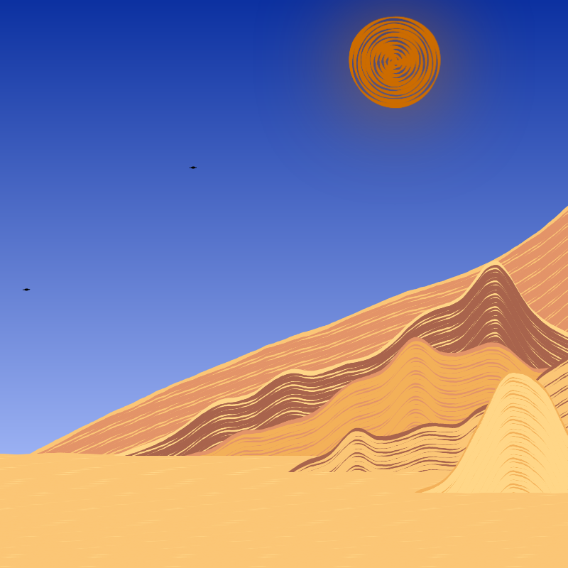 Painted Mountain Sunset #138 static NFT preview