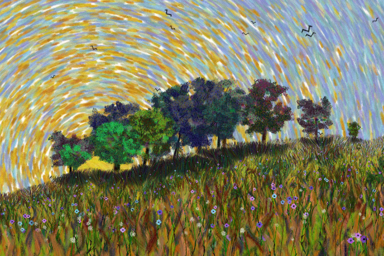 Flowers and Sky #184 static NFT preview