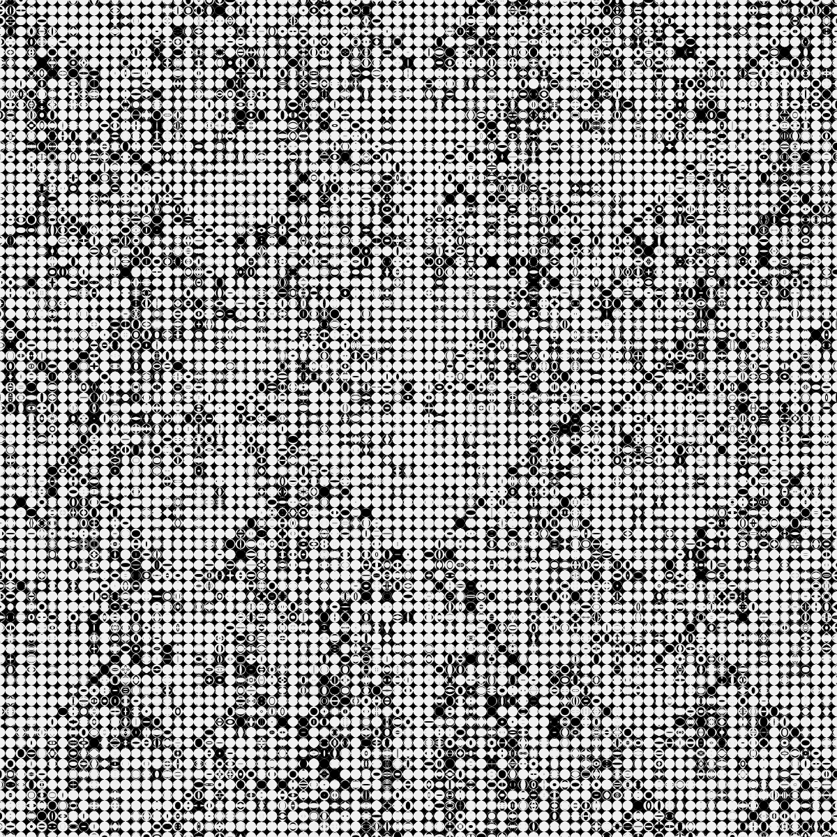 ElementaryCellularAutomatonMadeOfEllipses #86 static NFT preview