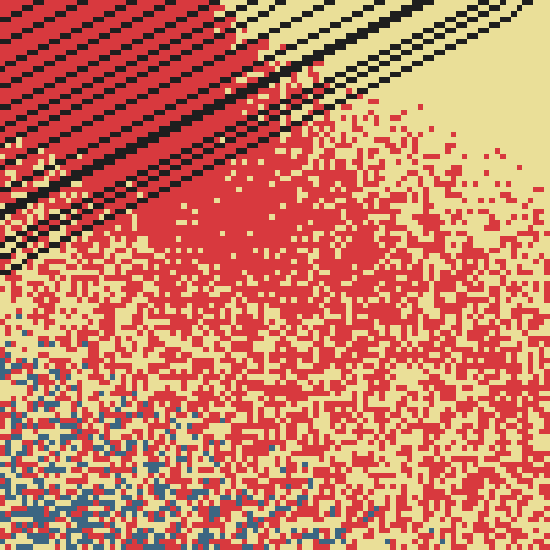 Colored Elementary Cellular Automaton #427 static token preview