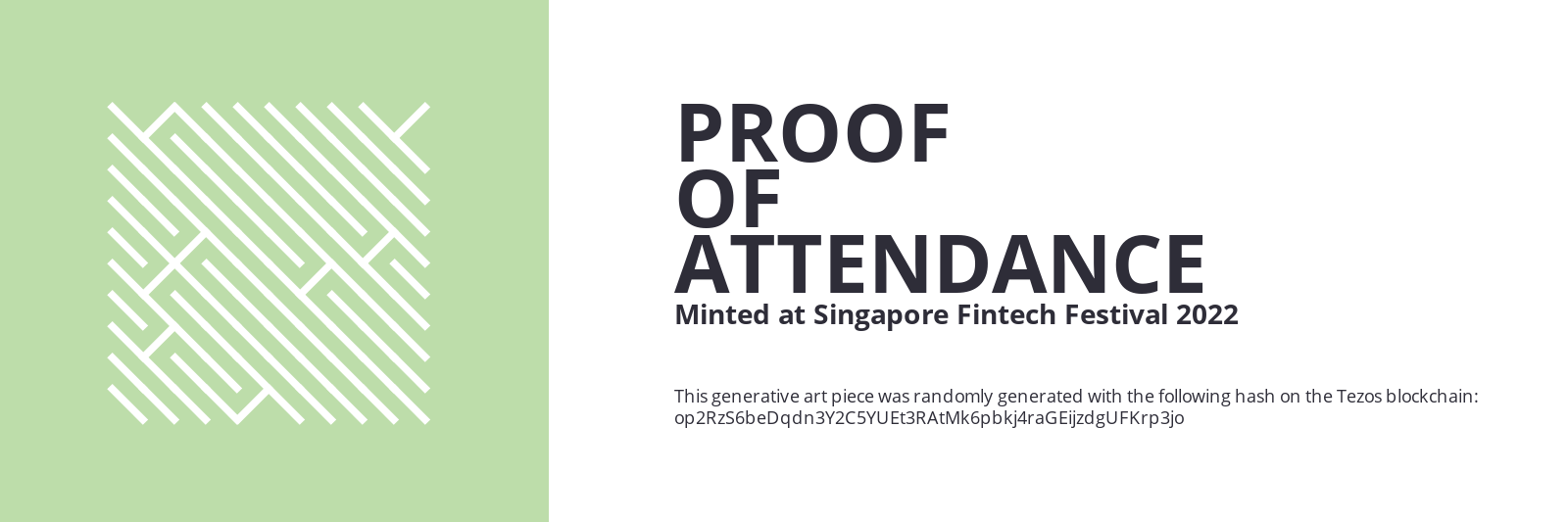SFF2022 Proof of Attendance Token #349 static token preview