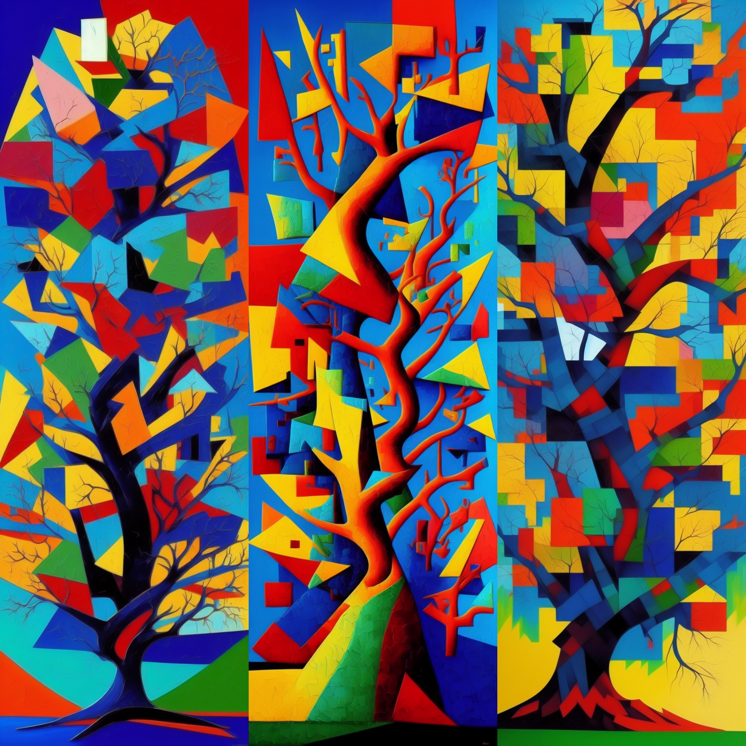 Cubism Trees #4 static token preview