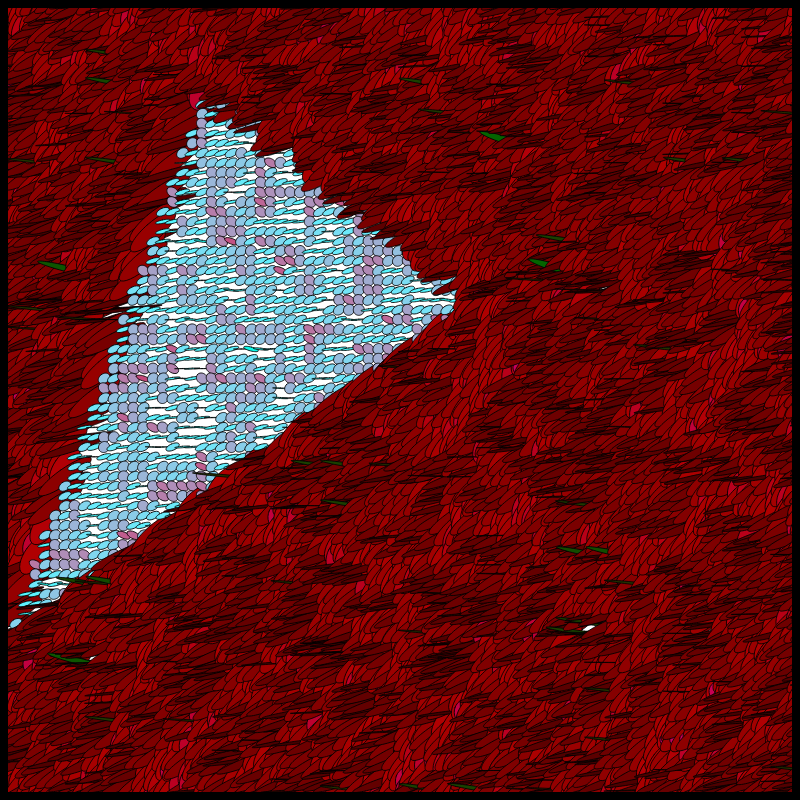 Flow Field Circles Triangle #91 static NFT preview