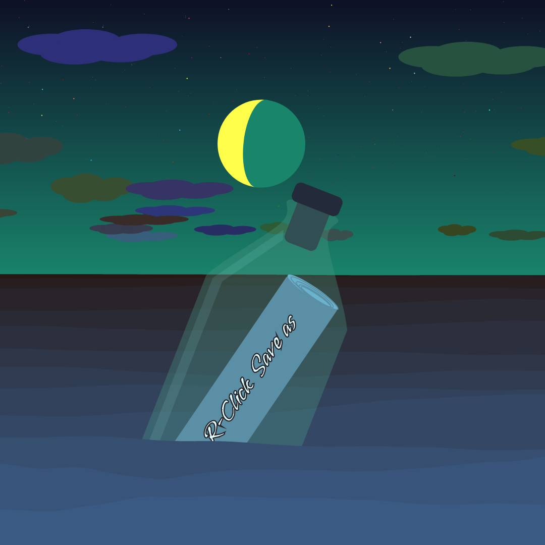 message in the bottle #59 static NFT preview