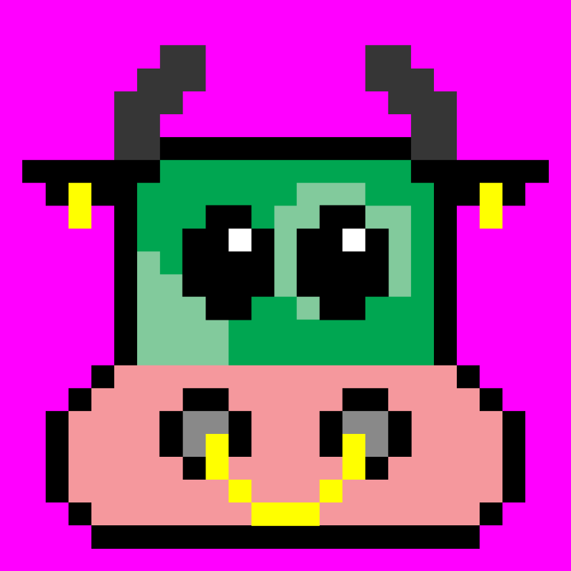 pixel cow #11 static token preview