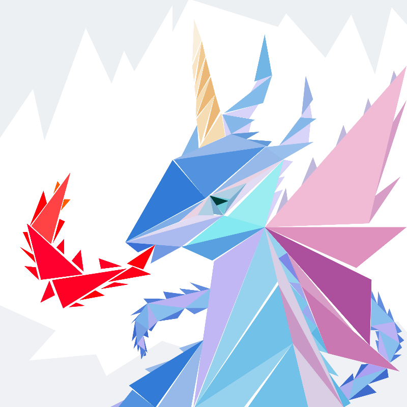Unicorn dragon #25 static token preview