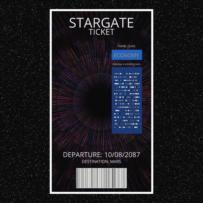 Stargate Ticket | Reboot #54 static NFT preview