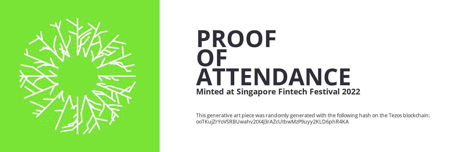 SFF2022 Proof of Attendance Token #788 static token preview
