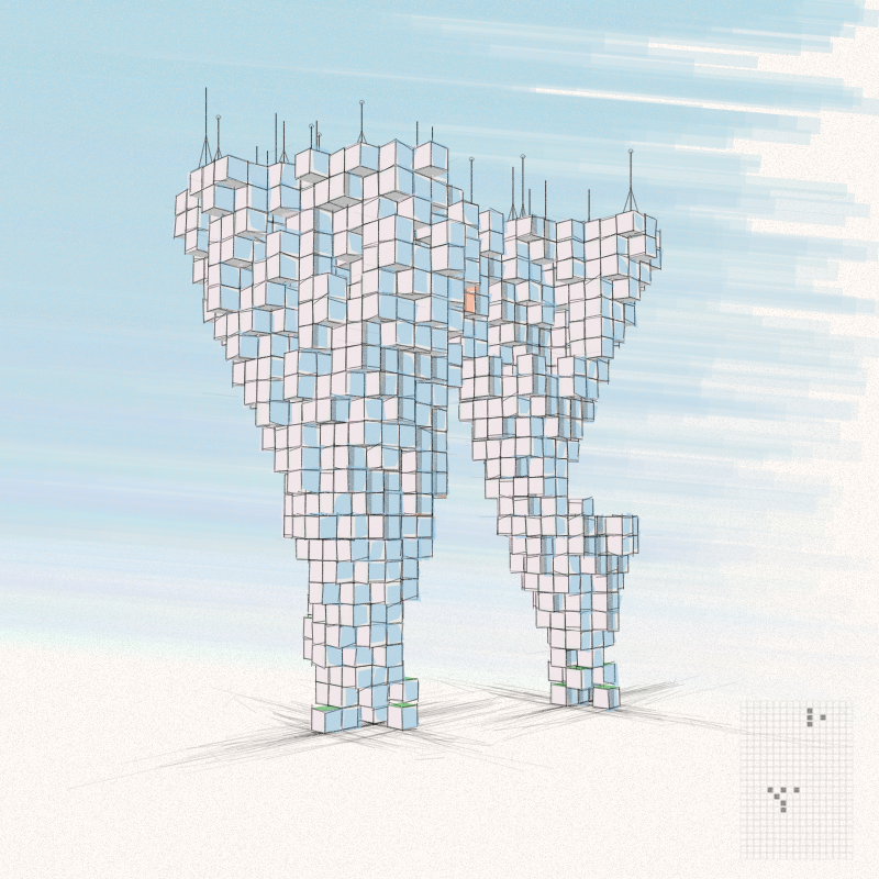 Cellular Skyscrapers #145 static NFT preview