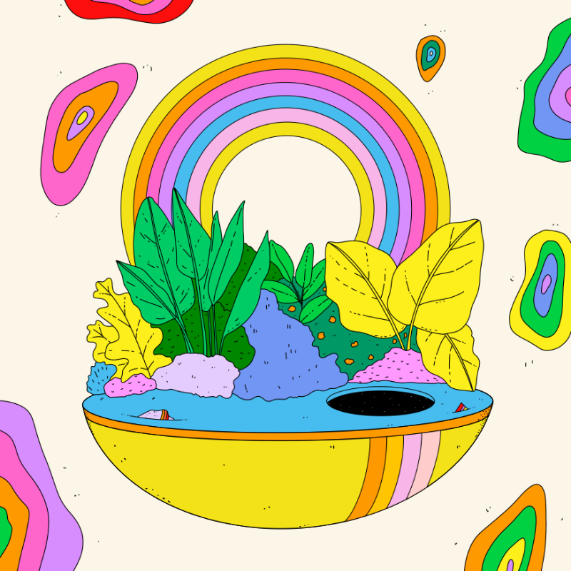 🌈🌴🪐 #68 static NFT preview
