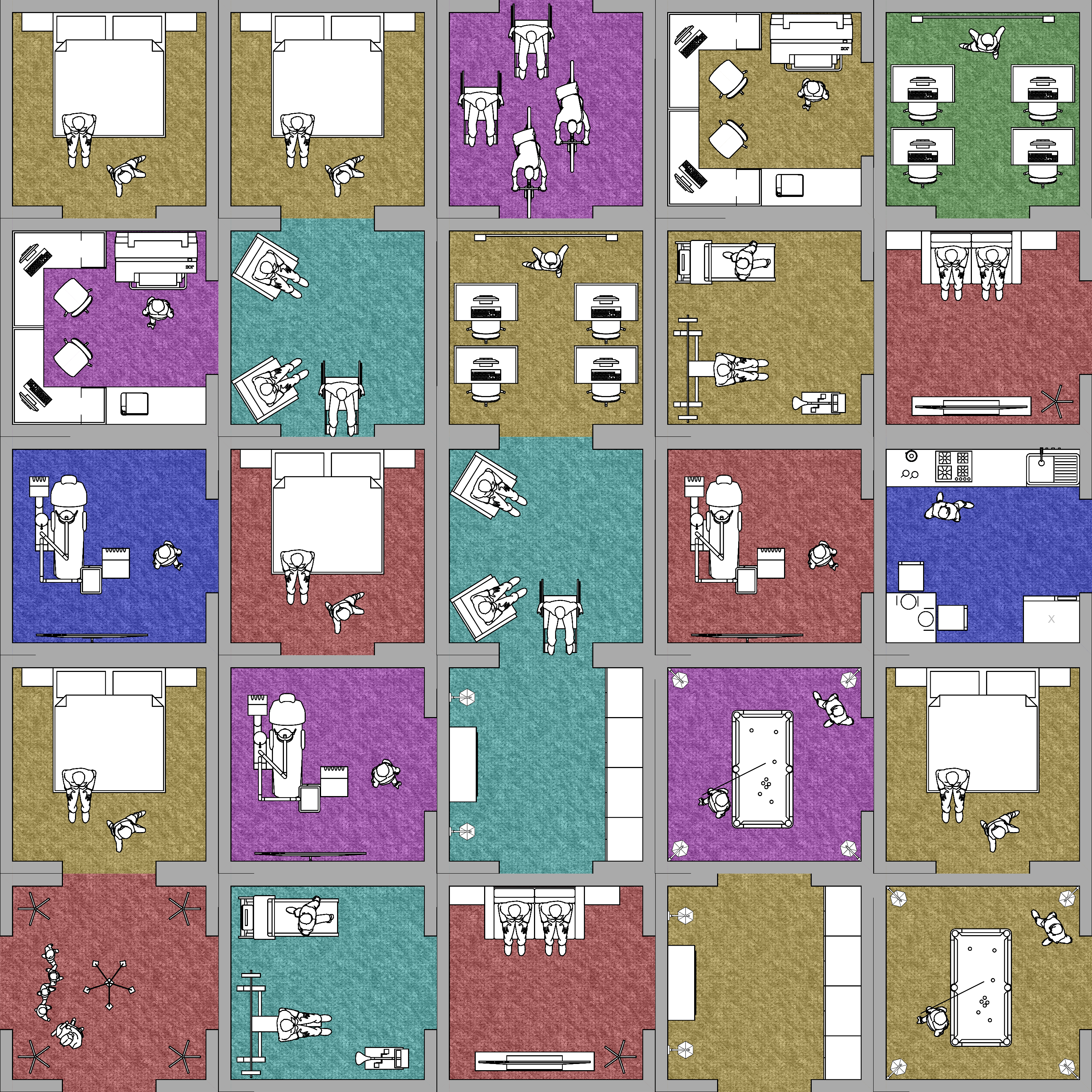 Harlequin block building #42 static token preview