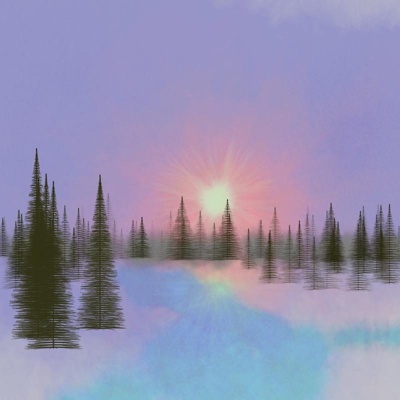 Pinescapes #74 static NFT preview