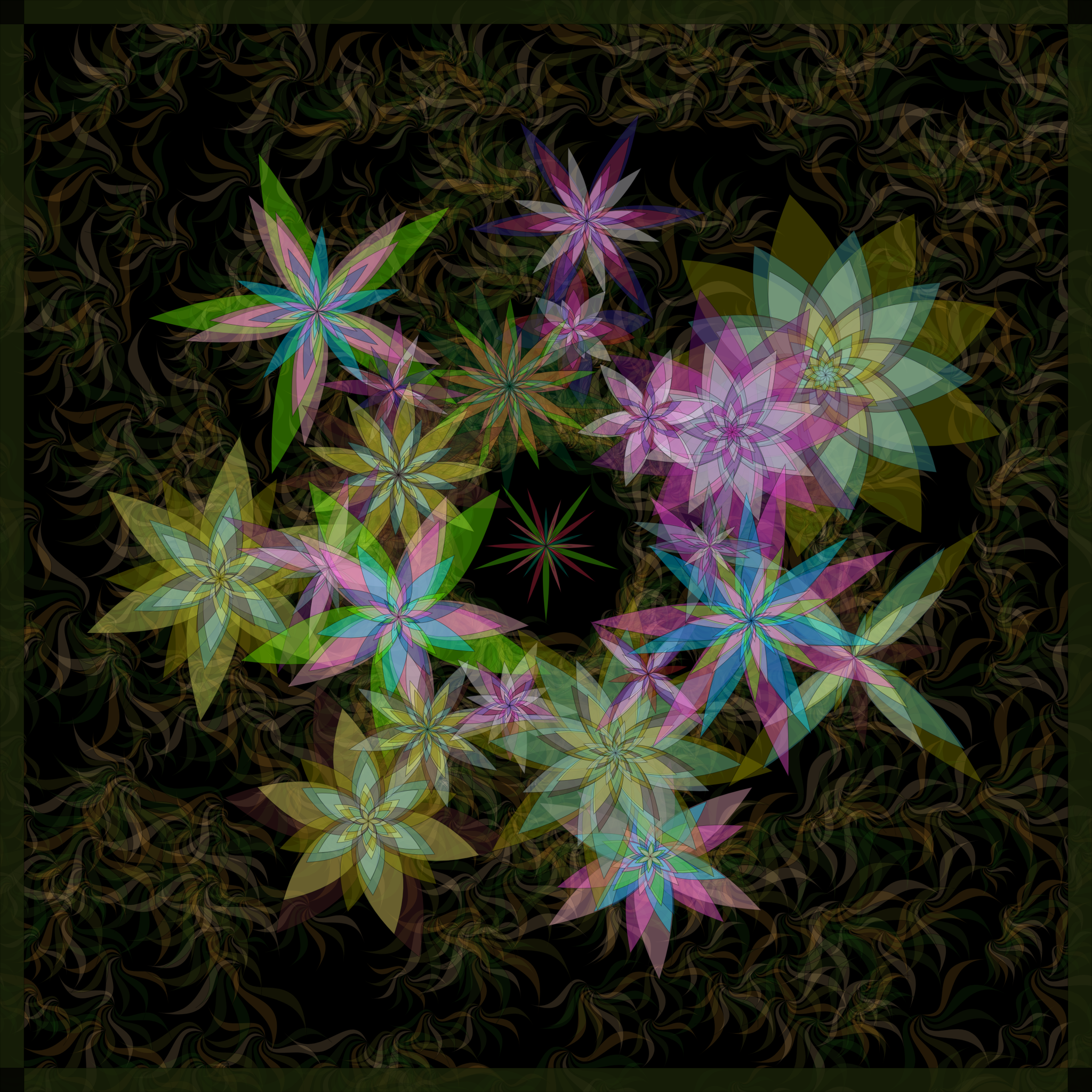 Bezier Garden #7 static NFT preview