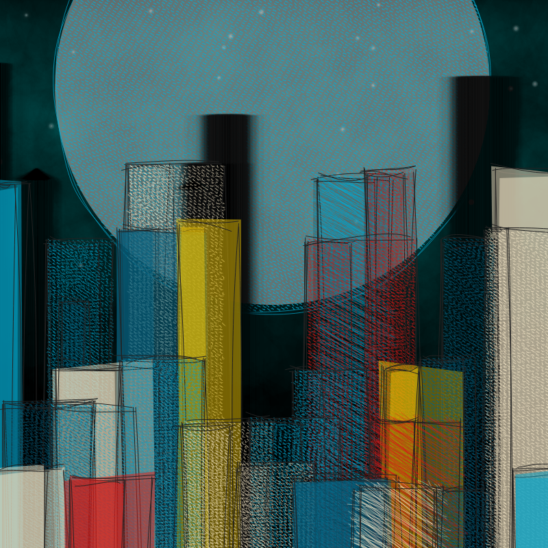 hastily-drawn cityscape sketch #97 static token preview