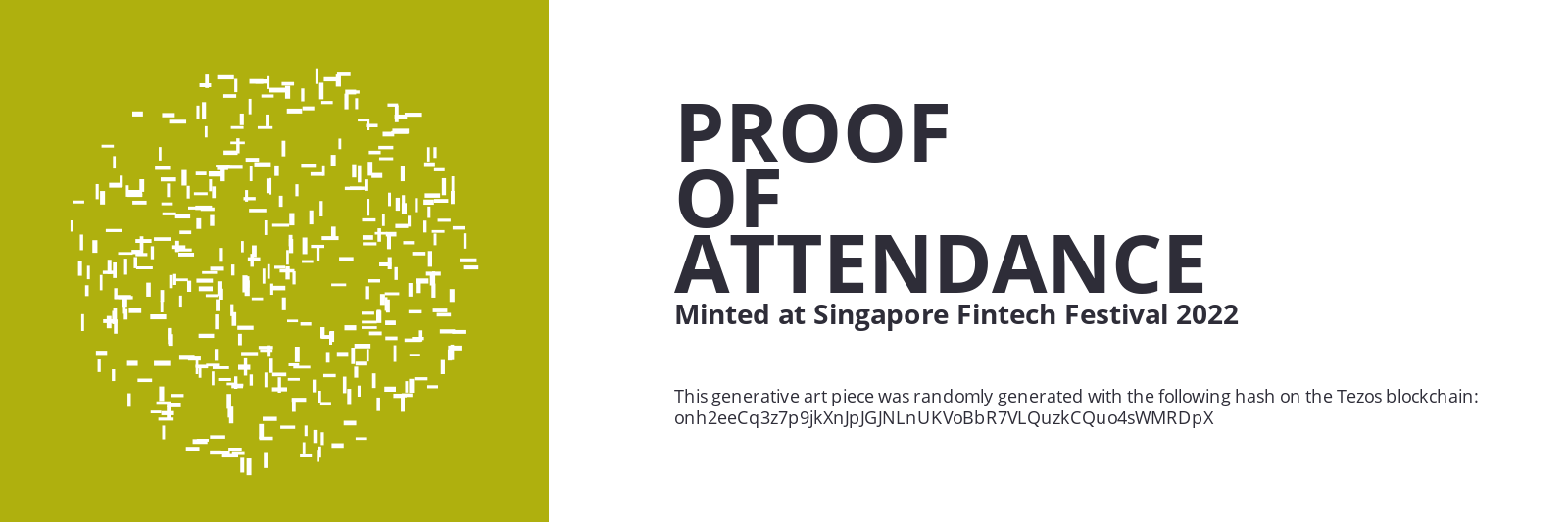 SFF2022 Proof of Attendance Token #851 static token preview