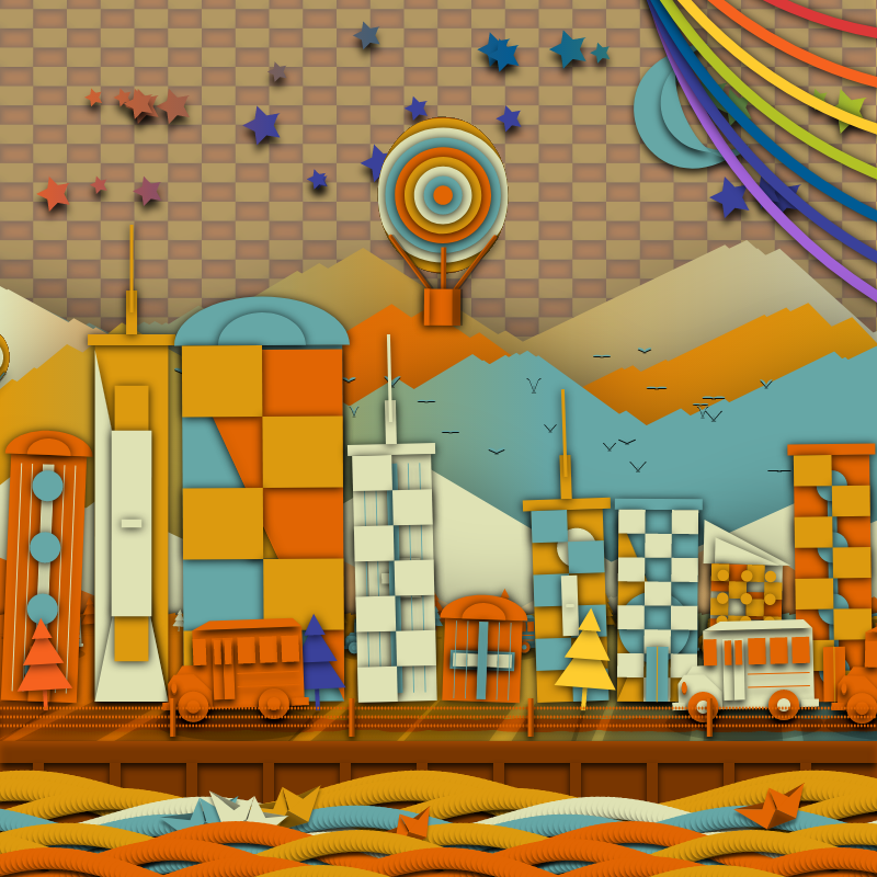 Paper Art 2.5D #46 static token preview