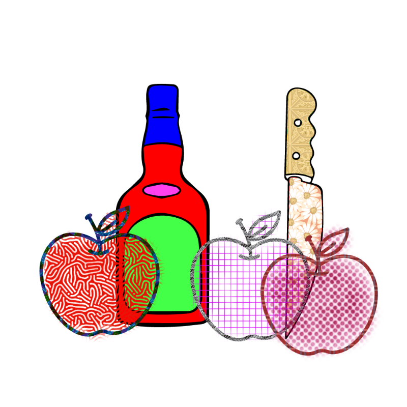 bottle and apples #230 static NFT preview