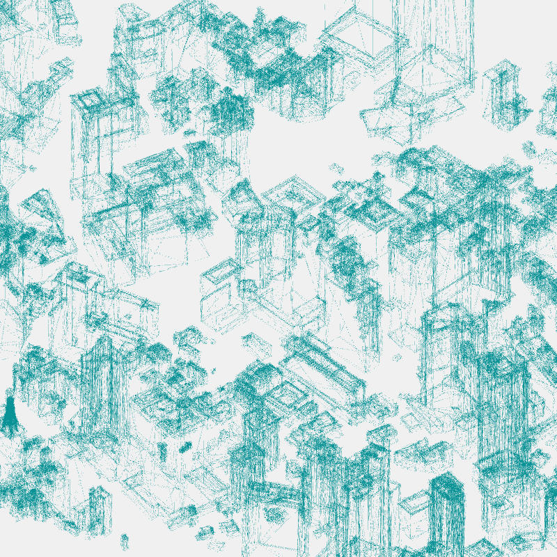 Algorithmic Drawing: Minato City Tokyo #25 static NFT preview