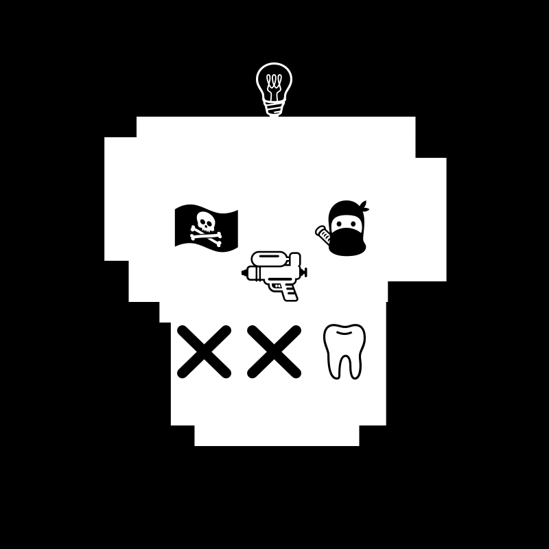 NotSkull(B&W) #31 static NFT preview