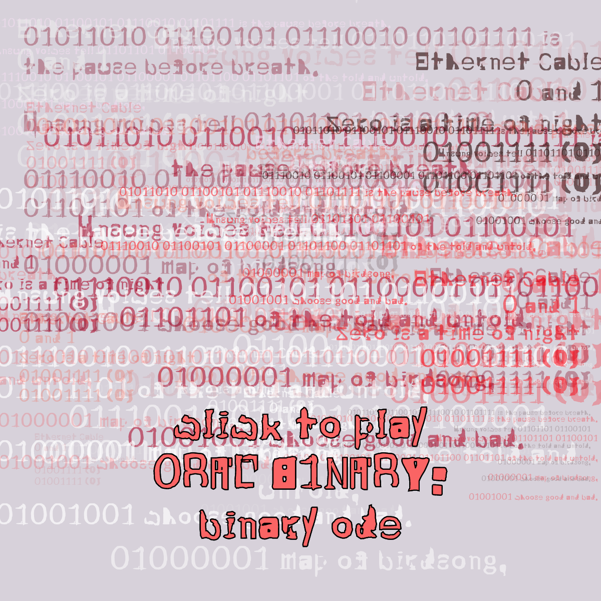 0RAL B1NARY: “BINARY ODE” #200 static token preview