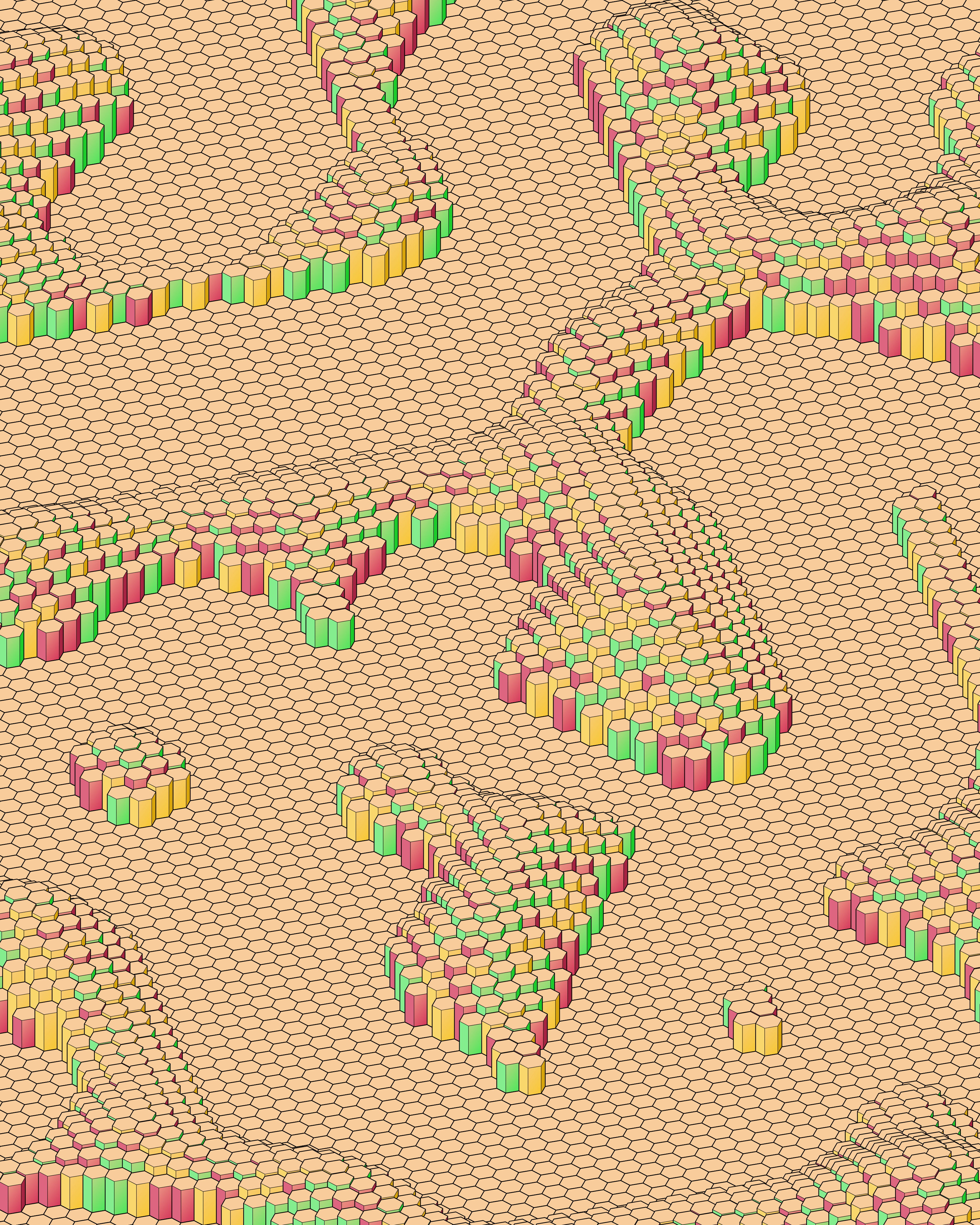 Hexagones Landscape #295 static NFT preview