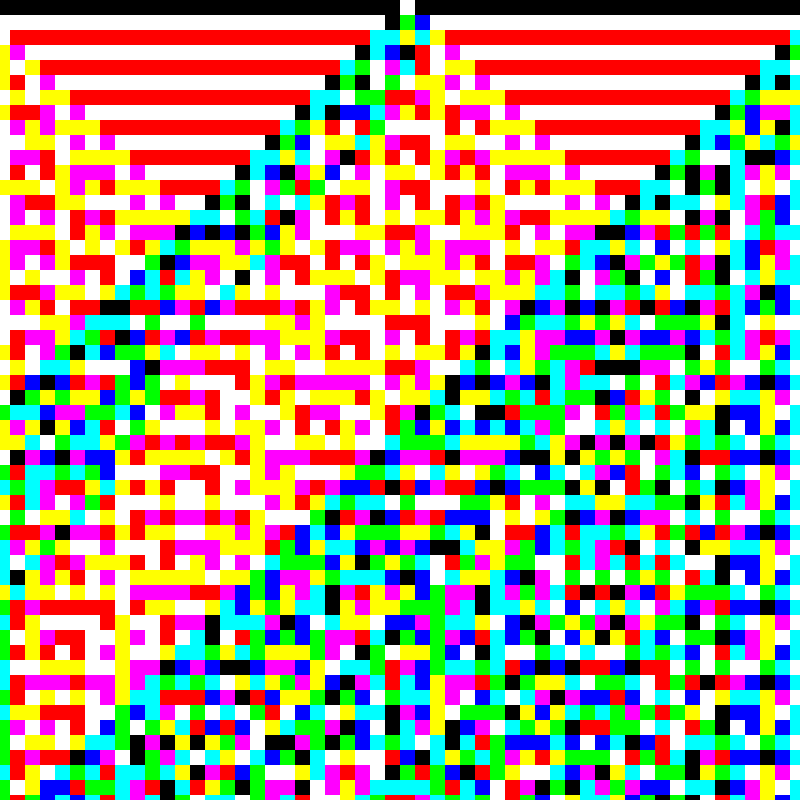 RGB Elementary Cellular Automaton #416 static token preview