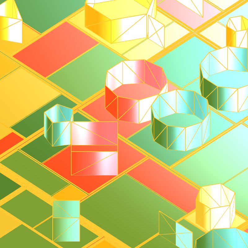 Geometric city #171 static NFT preview