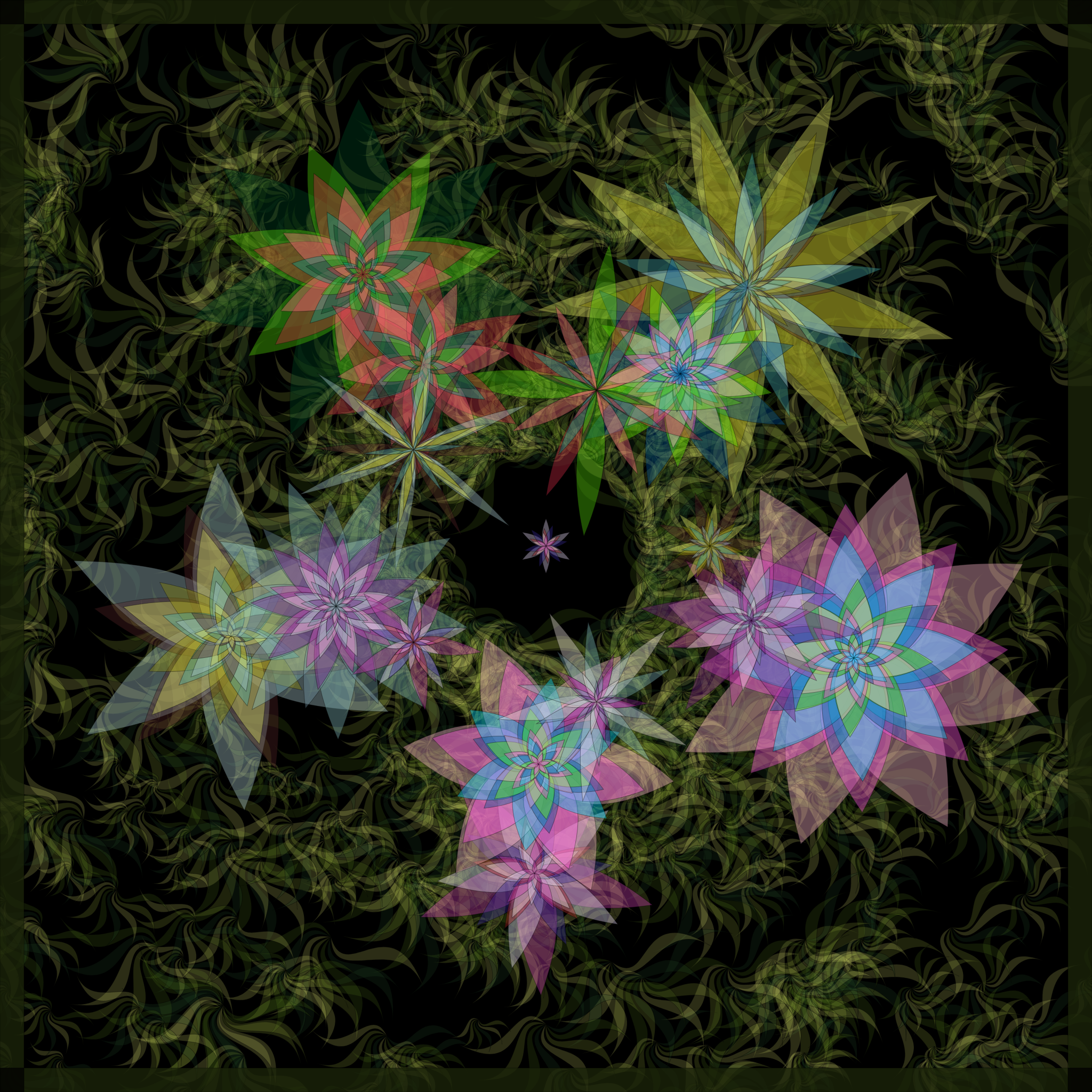 Bezier Garden #19 static NFT preview