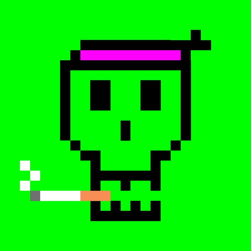 Pixel skull #5 static token preview