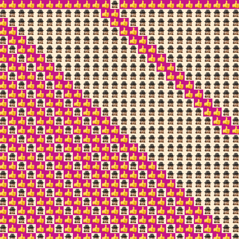 Elementary Cellular Emoji Automata #105 static token preview