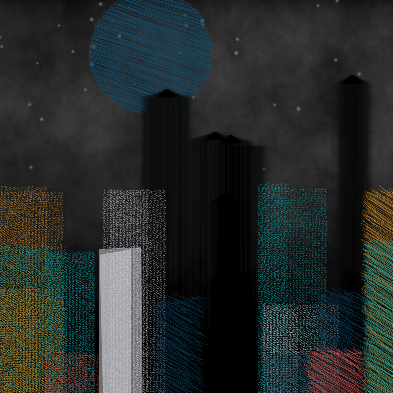 hastily-drawn cityscape sketch #37 static NFT preview