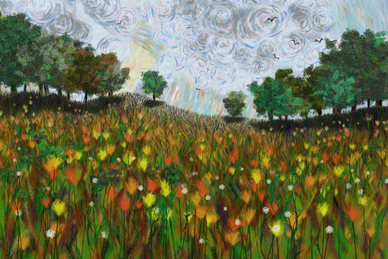 Flowers and Sky #131 static NFT preview