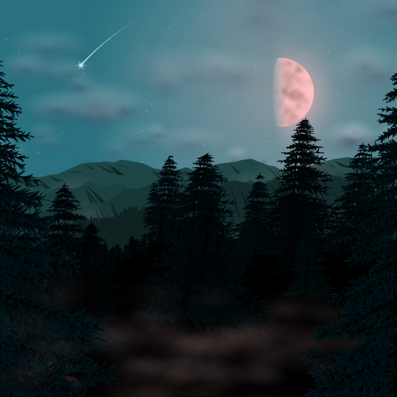 Moonlit Mountains #73 static token preview