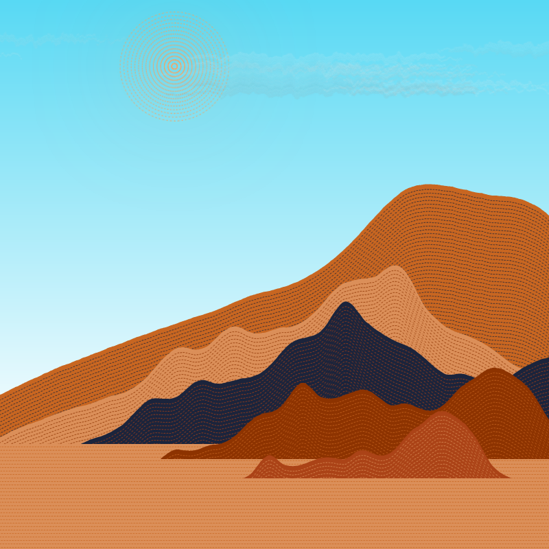 Painted Mountain Sunset #168 static token preview